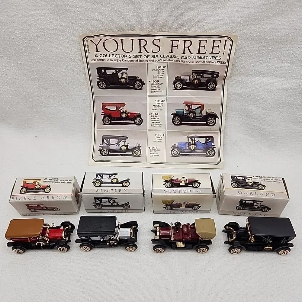 Car 4 Lot Reader's Digest 1:64 Scale Diecast Classic Mini New In Box & Ad VTG